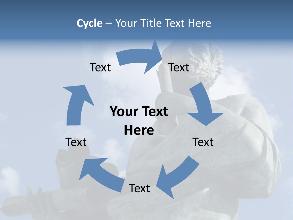 A Statue Of A Man With A Pipe In His Hand PowerPoint Template
