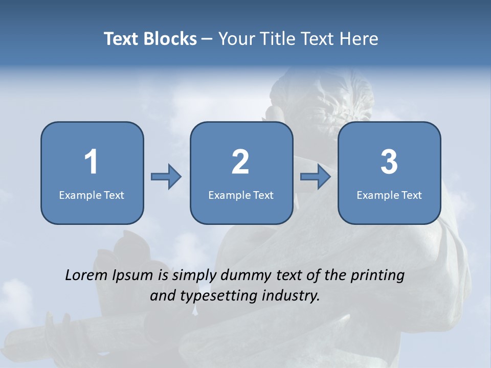 A Statue Of A Man With A Pipe In His Hand PowerPoint Template