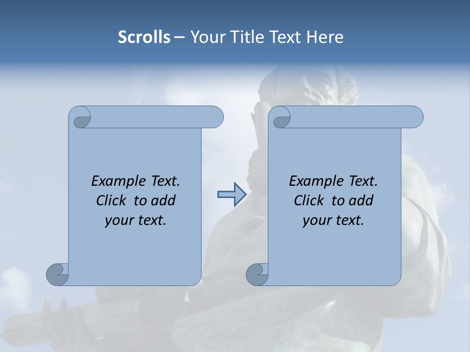 A Statue Of A Man With A Pipe In His Hand PowerPoint Template