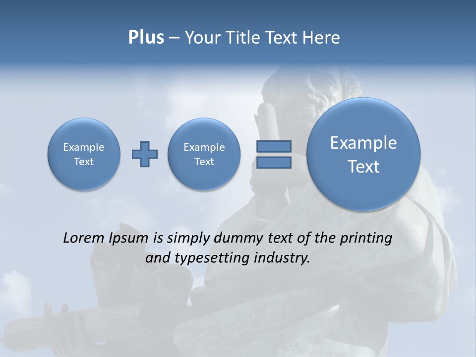 A Statue Of A Man With A Pipe In His Hand PowerPoint Template