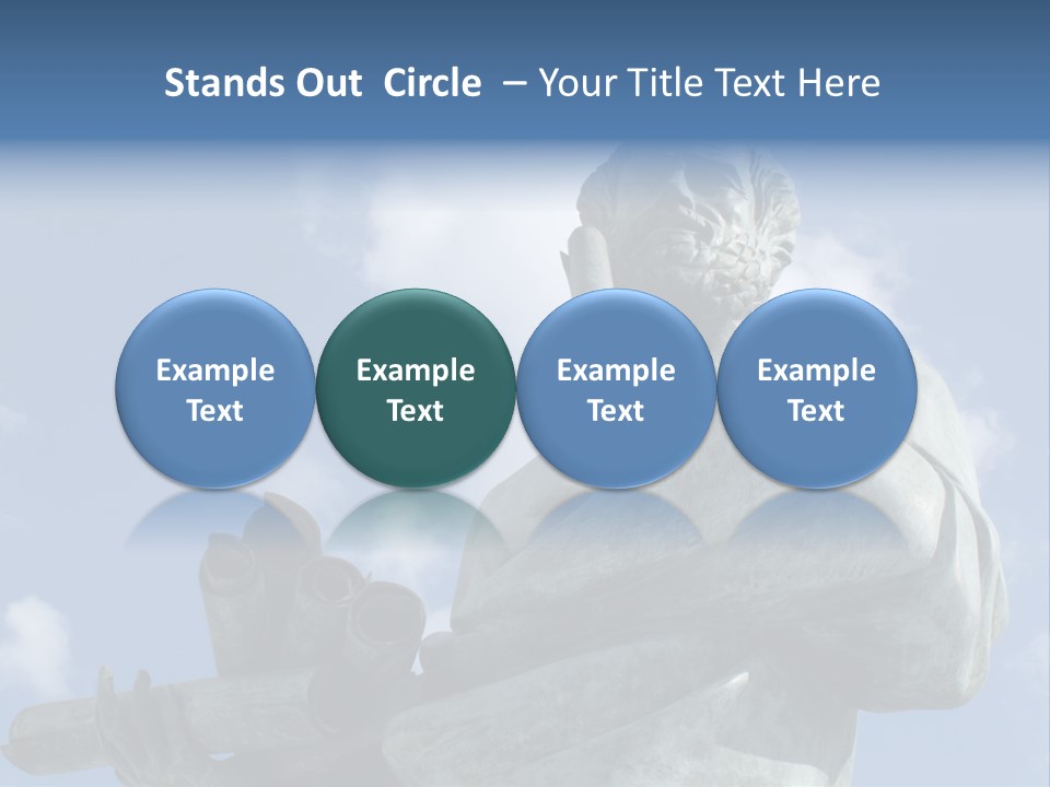 A Statue Of A Man With A Pipe In His Hand PowerPoint Template