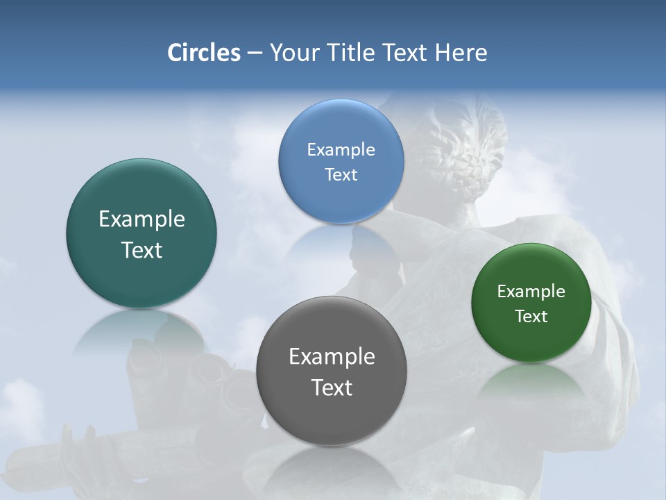 A Statue Of A Man With A Pipe In His Hand PowerPoint Template