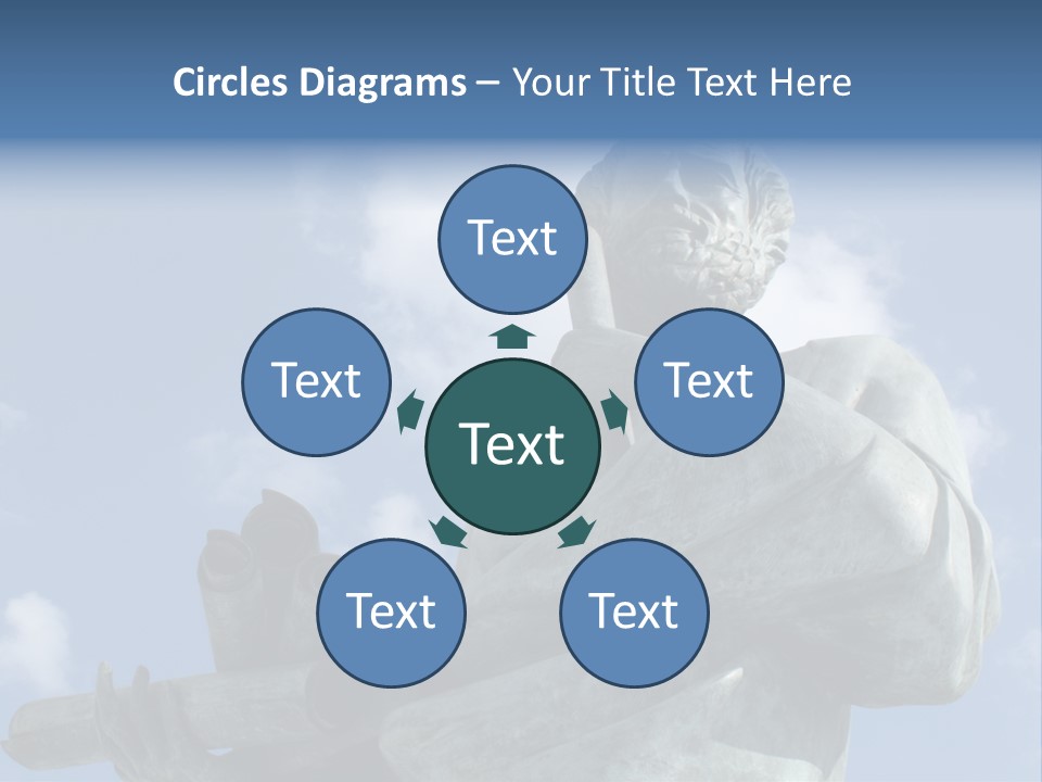 A Statue Of A Man With A Pipe In His Hand PowerPoint Template