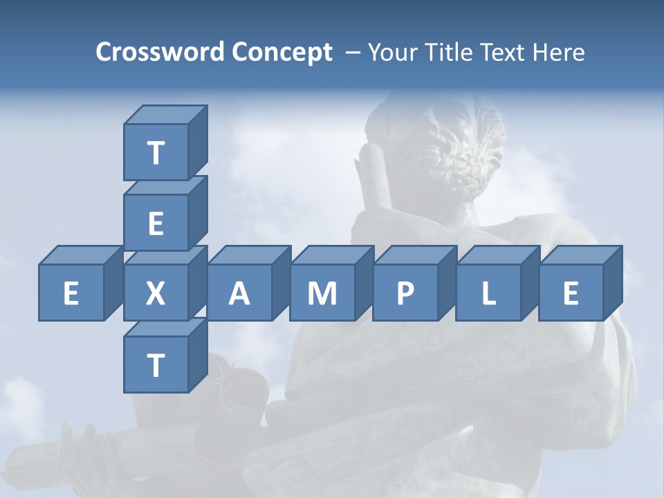 A Statue Of A Man With A Pipe In His Hand PowerPoint Template