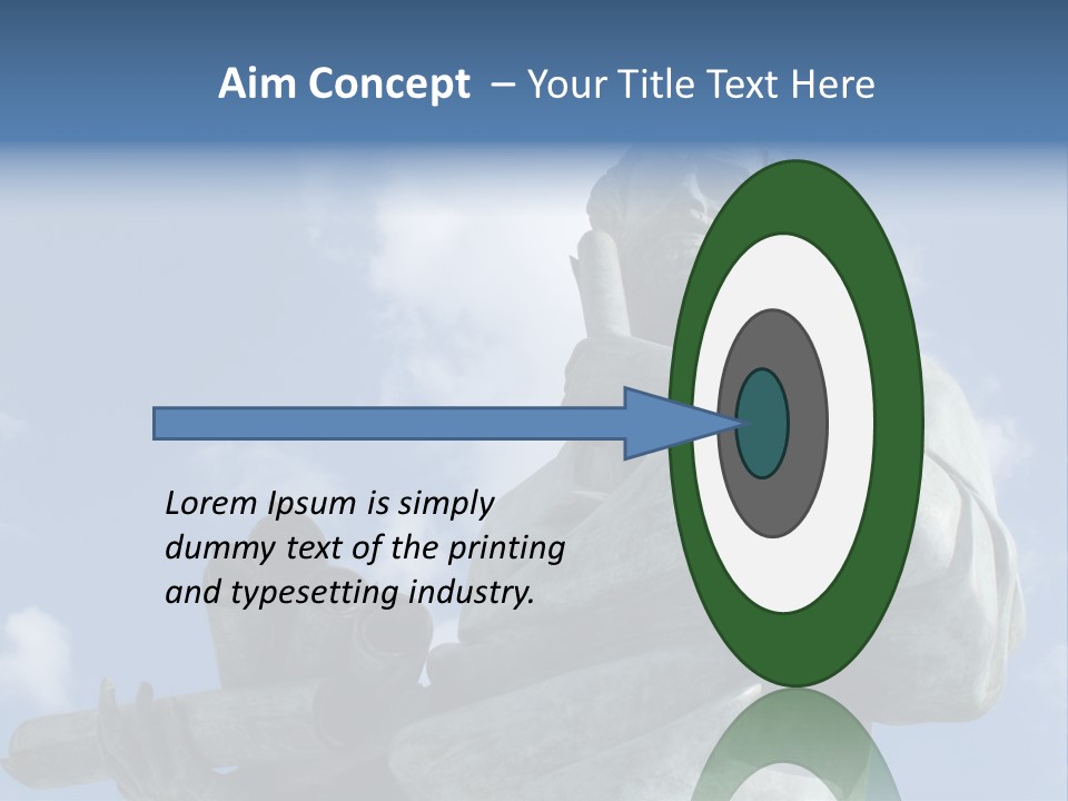 A Statue Of A Man With A Pipe In His Hand PowerPoint Template
