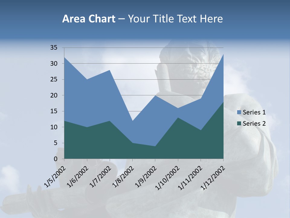 A Statue Of A Man With A Pipe In His Hand PowerPoint Template