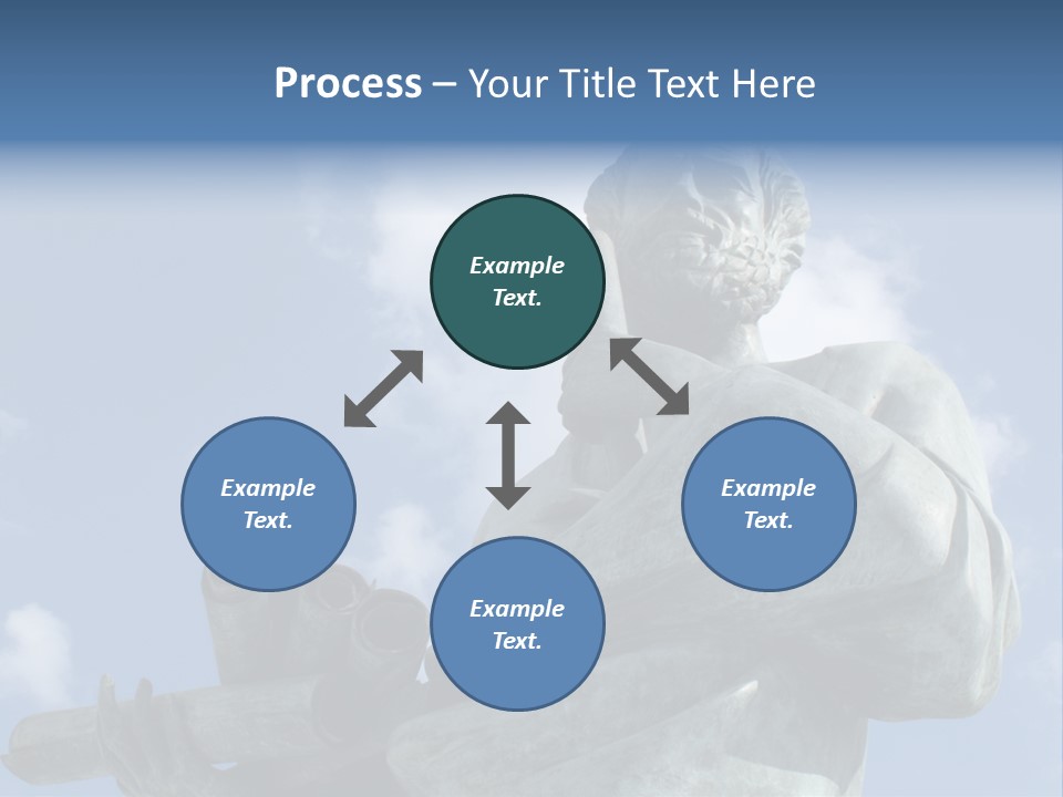A Statue Of A Man With A Pipe In His Hand PowerPoint Template