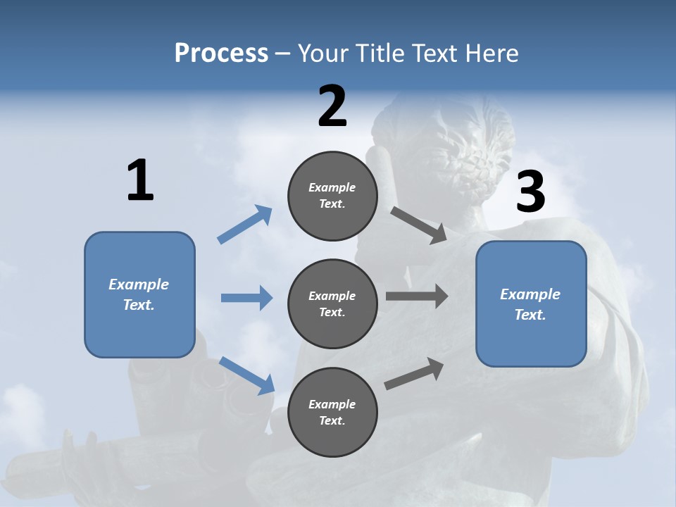 A Statue Of A Man With A Pipe In His Hand PowerPoint Template