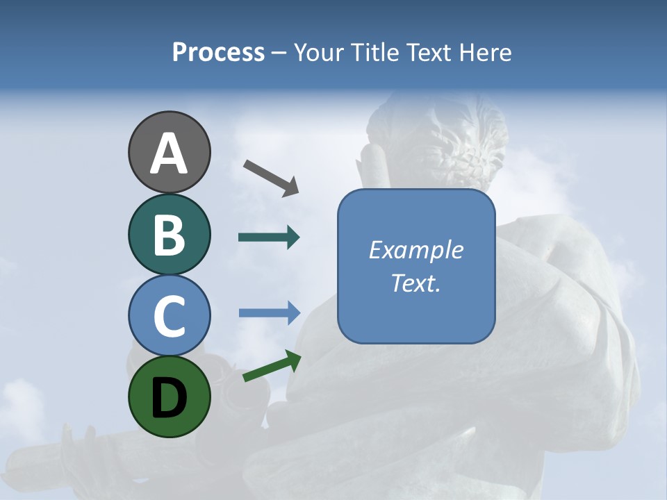 A Statue Of A Man With A Pipe In His Hand PowerPoint Template