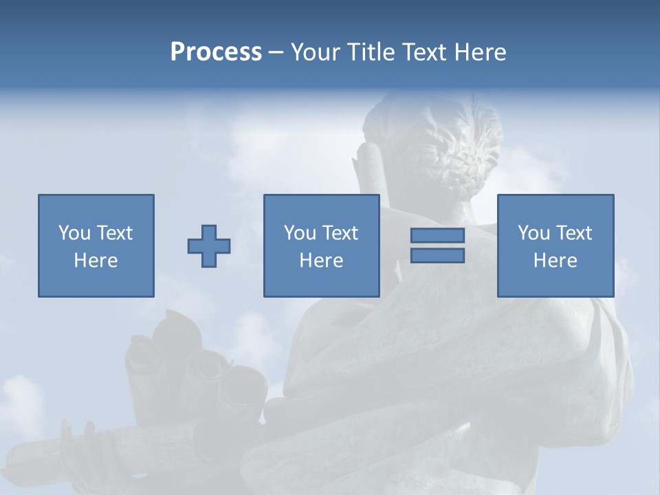 A Statue Of A Man With A Pipe In His Hand PowerPoint Template