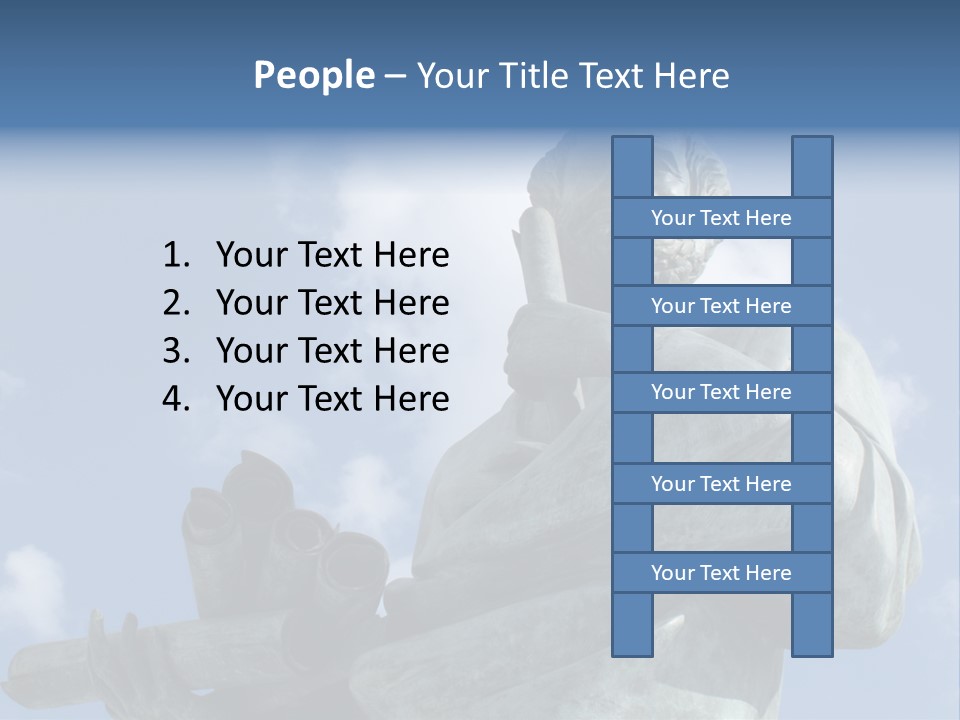 A Statue Of A Man With A Pipe In His Hand PowerPoint Template