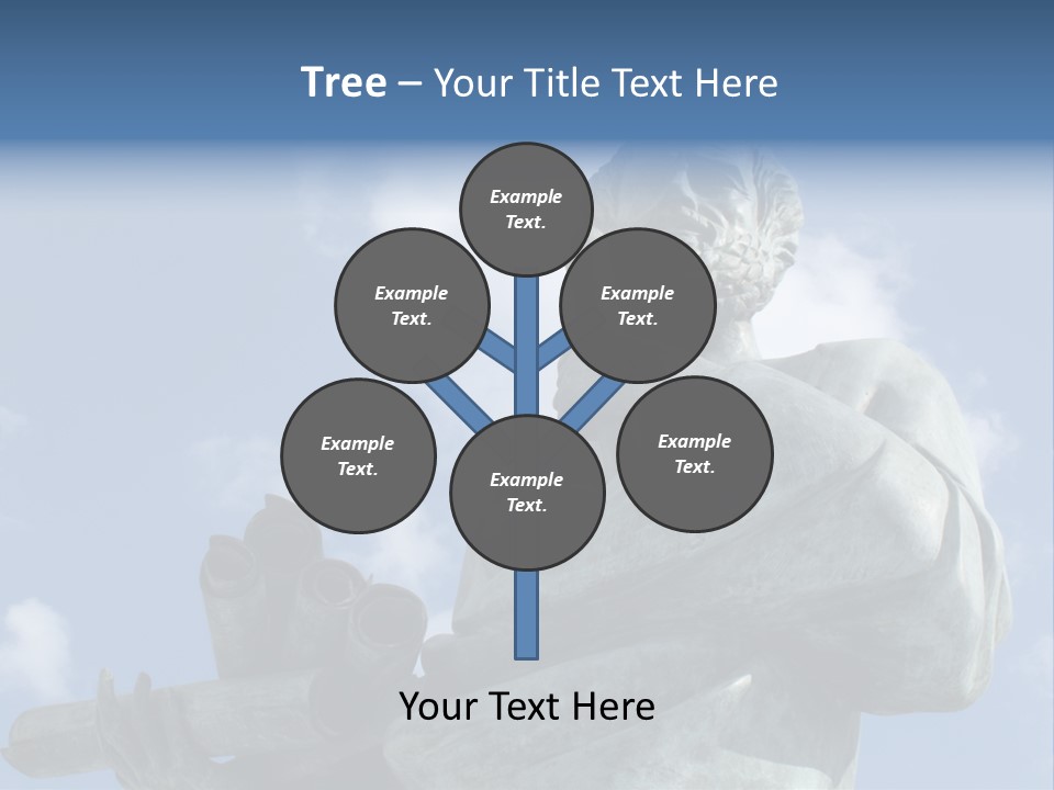 A Statue Of A Man With A Pipe In His Hand PowerPoint Template