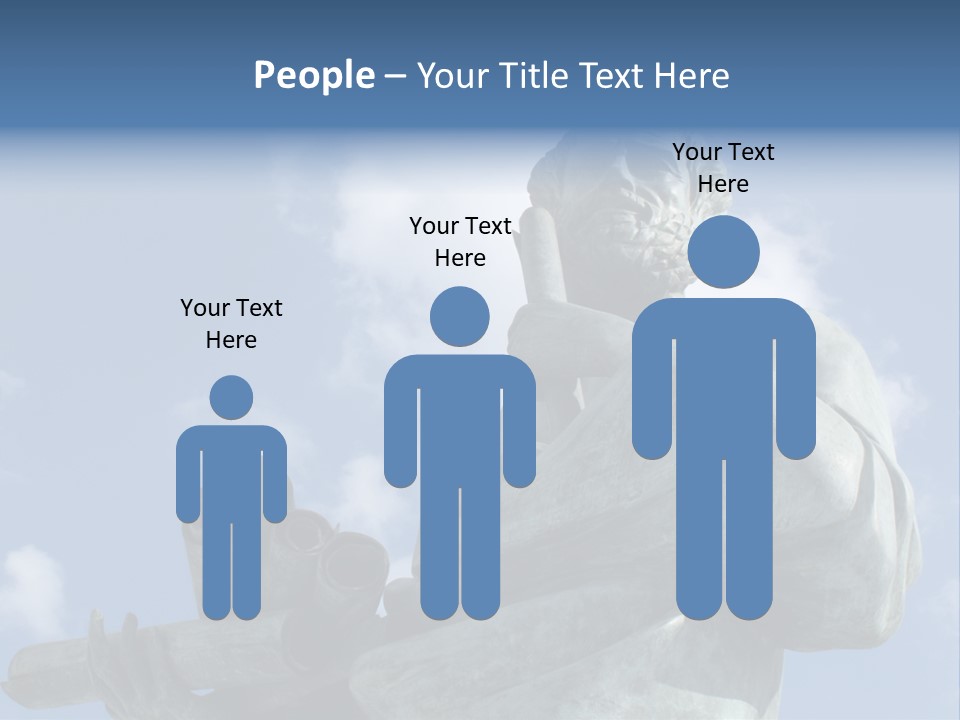 A Statue Of A Man With A Pipe In His Hand PowerPoint Template