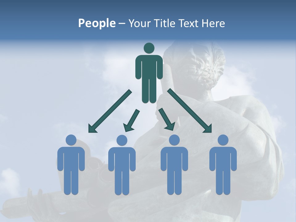 A Statue Of A Man With A Pipe In His Hand PowerPoint Template