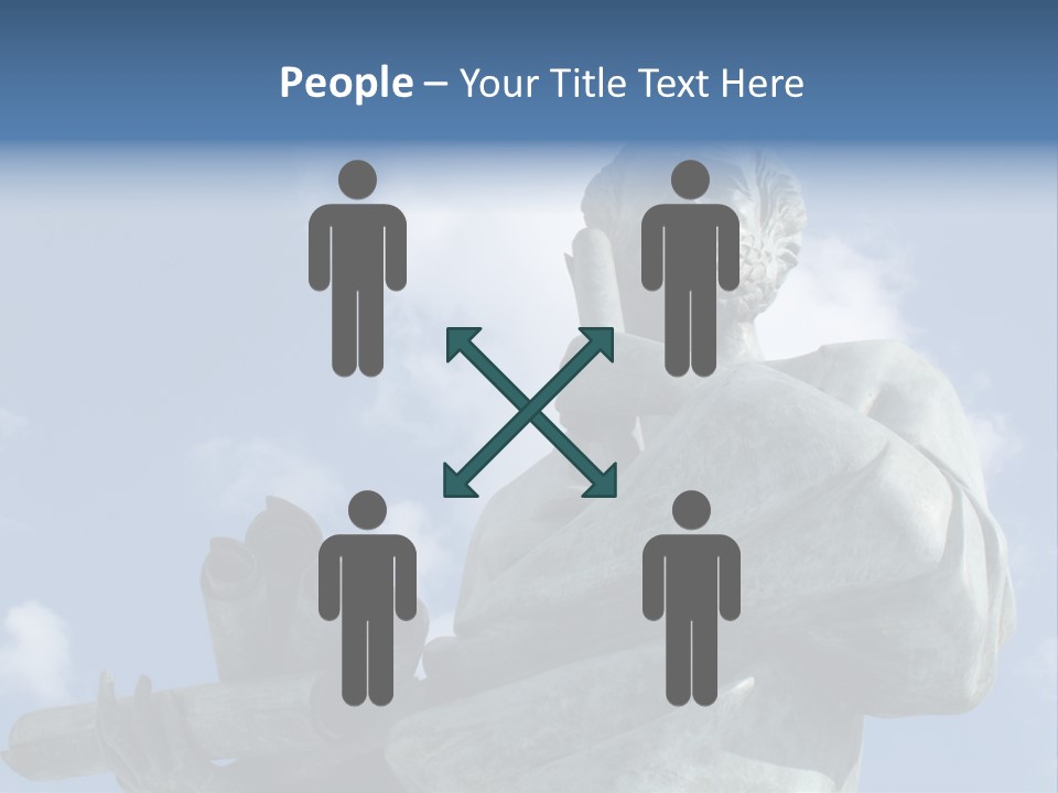 A Statue Of A Man With A Pipe In His Hand PowerPoint Template