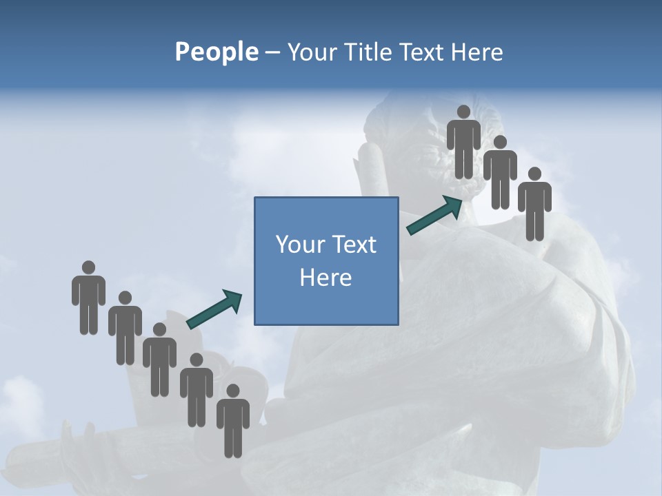 A Statue Of A Man With A Pipe In His Hand PowerPoint Template