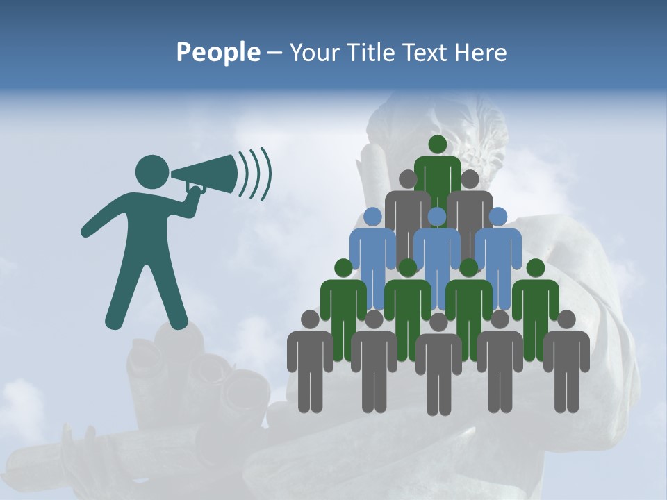 A Statue Of A Man With A Pipe In His Hand PowerPoint Template