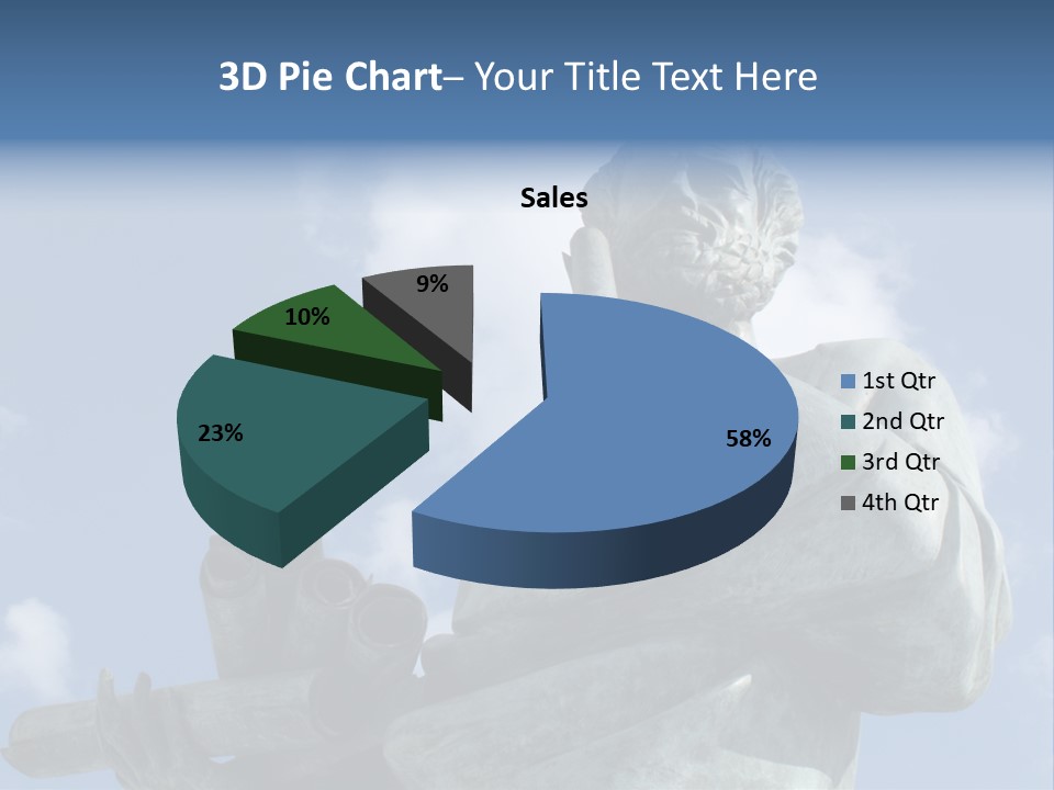 A Statue Of A Man With A Pipe In His Hand PowerPoint Template