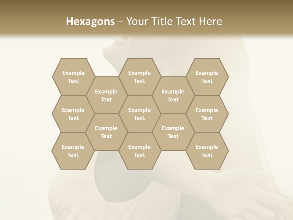 A Woman Is Looking Up At The Sky PowerPoint Template