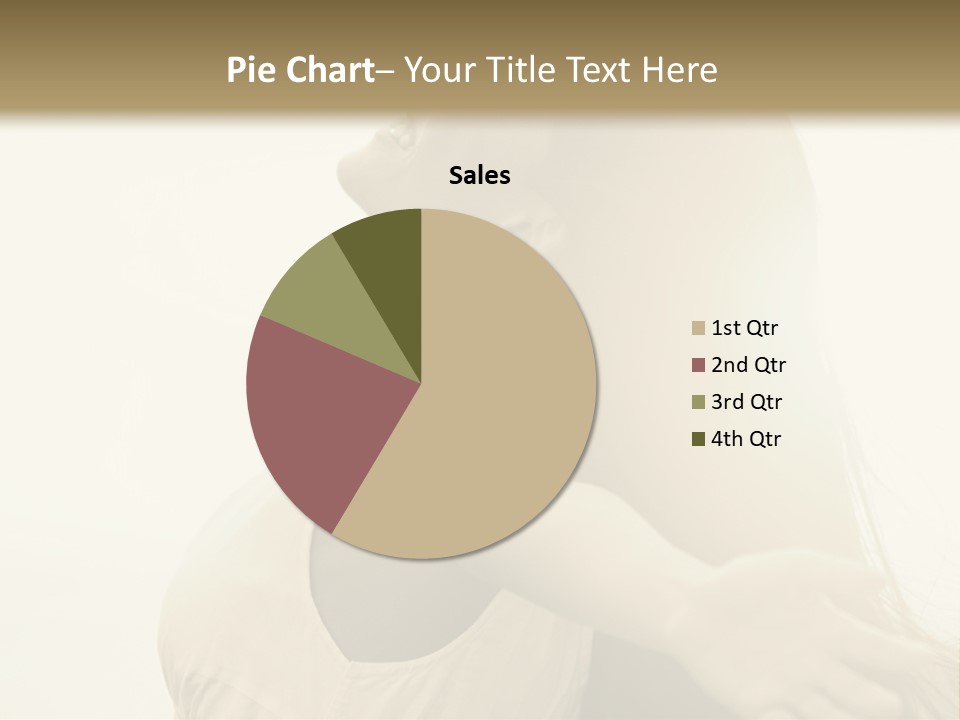 A Woman Is Looking Up At The Sky PowerPoint Template