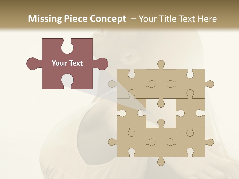 A Woman Is Looking Up At The Sky PowerPoint Template