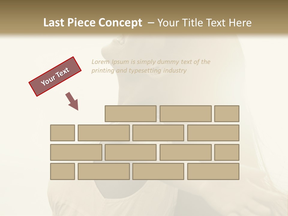 A Woman Is Looking Up At The Sky PowerPoint Template