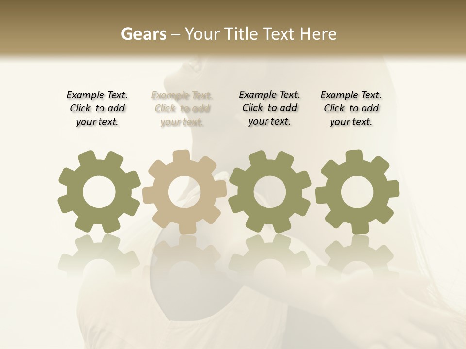 A Woman Is Looking Up At The Sky PowerPoint Template