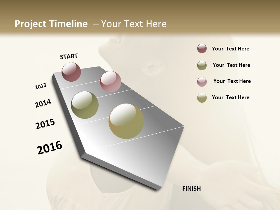 A Woman Is Looking Up At The Sky PowerPoint Template