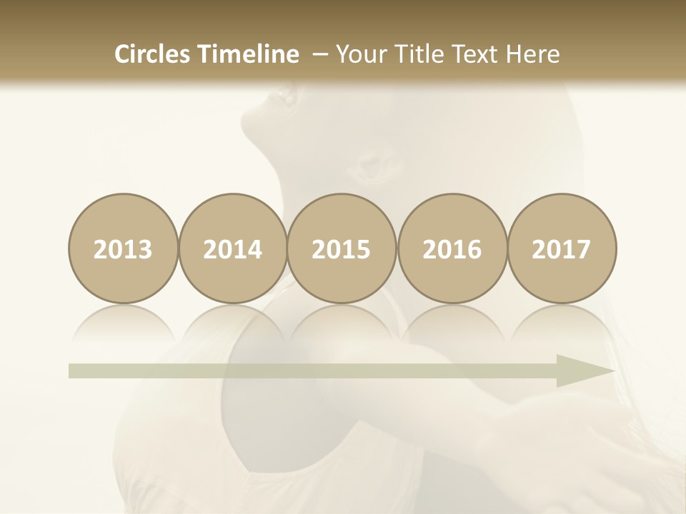 A Woman Is Looking Up At The Sky PowerPoint Template