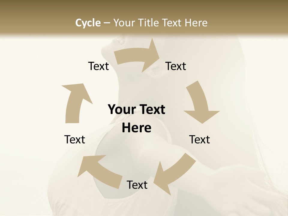 A Woman Is Looking Up At The Sky PowerPoint Template