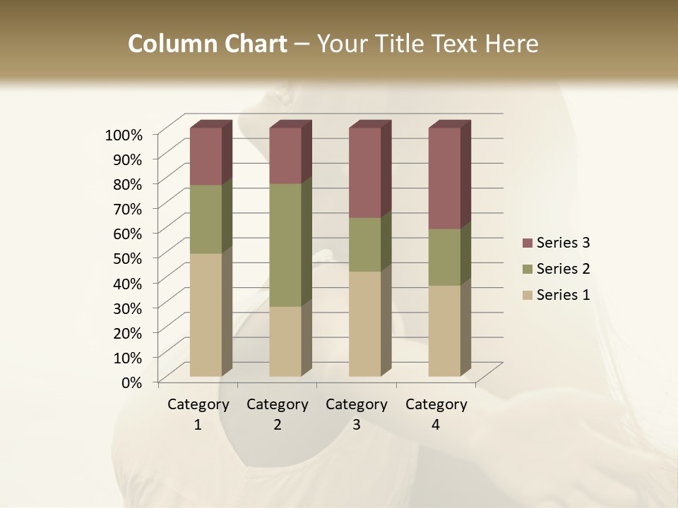 A Woman Is Looking Up At The Sky PowerPoint Template