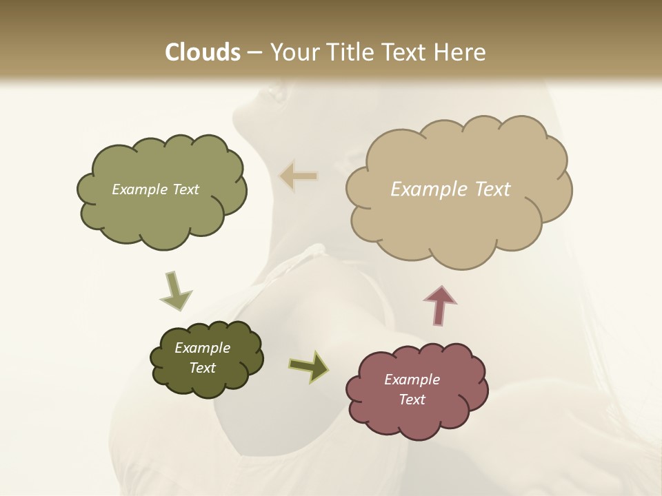 A Woman Is Looking Up At The Sky PowerPoint Template