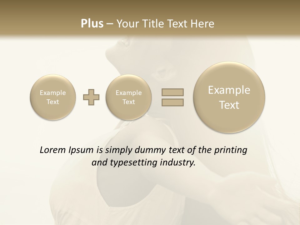 A Woman Is Looking Up At The Sky PowerPoint Template