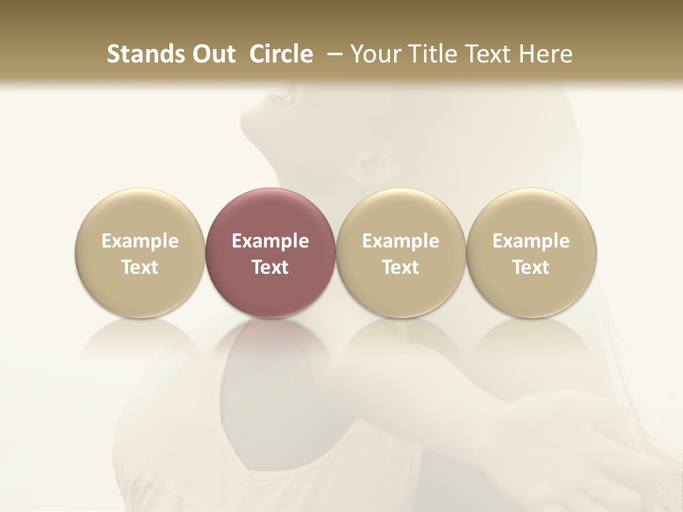 A Woman Is Looking Up At The Sky PowerPoint Template