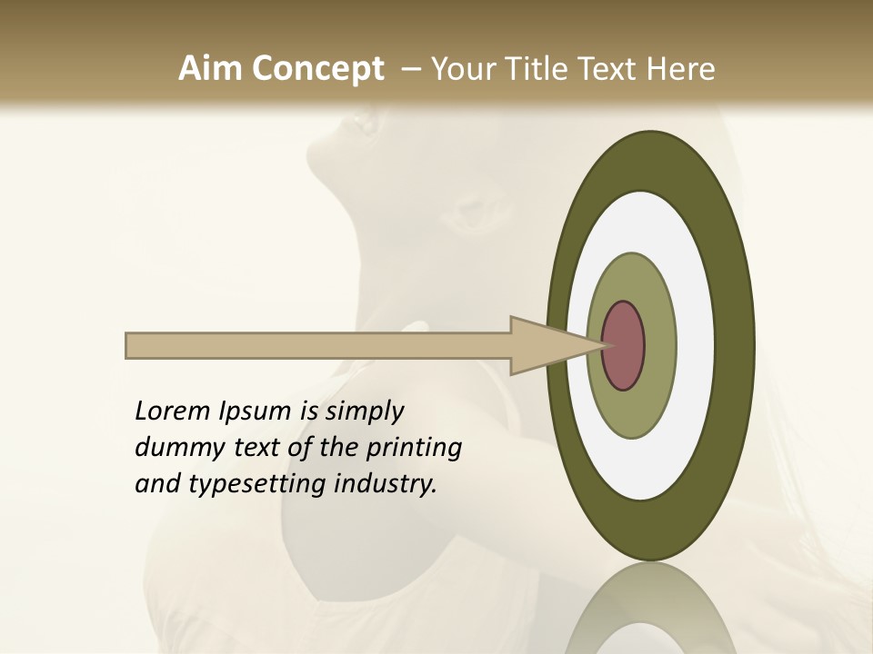 A Woman Is Looking Up At The Sky PowerPoint Template