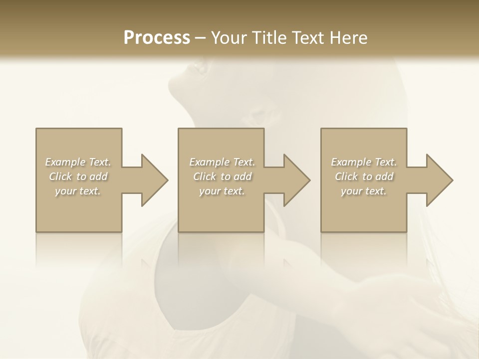 A Woman Is Looking Up At The Sky PowerPoint Template