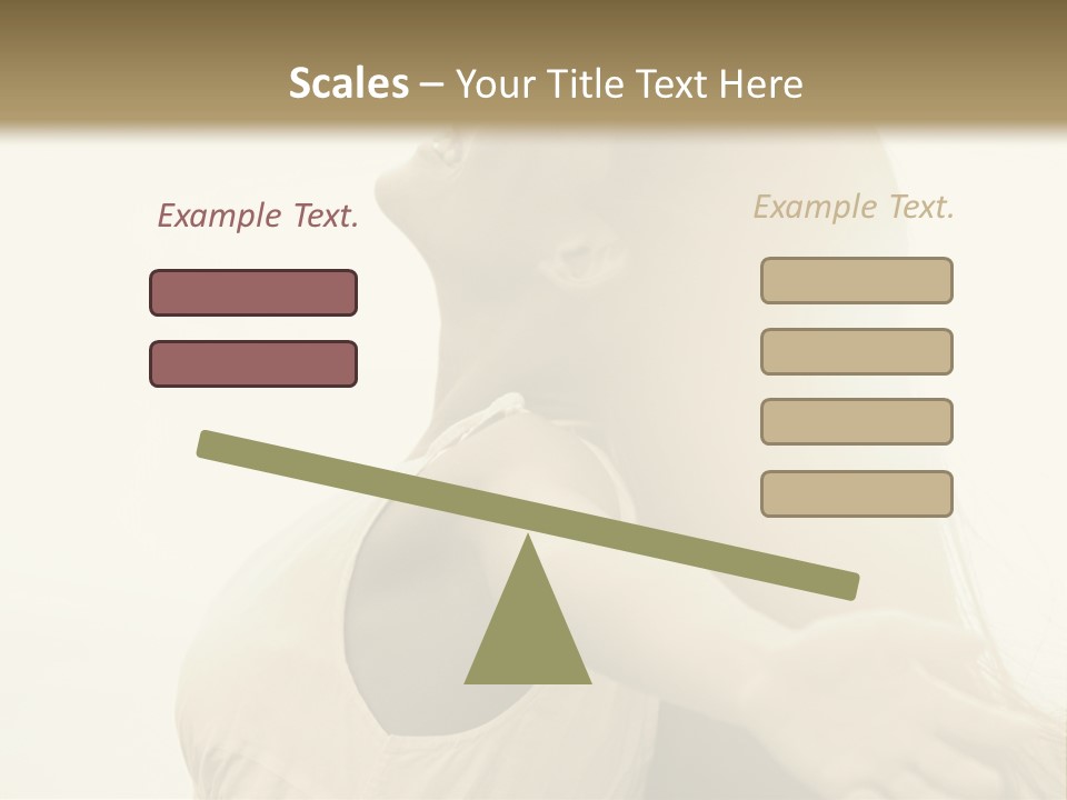 A Woman Is Looking Up At The Sky PowerPoint Template