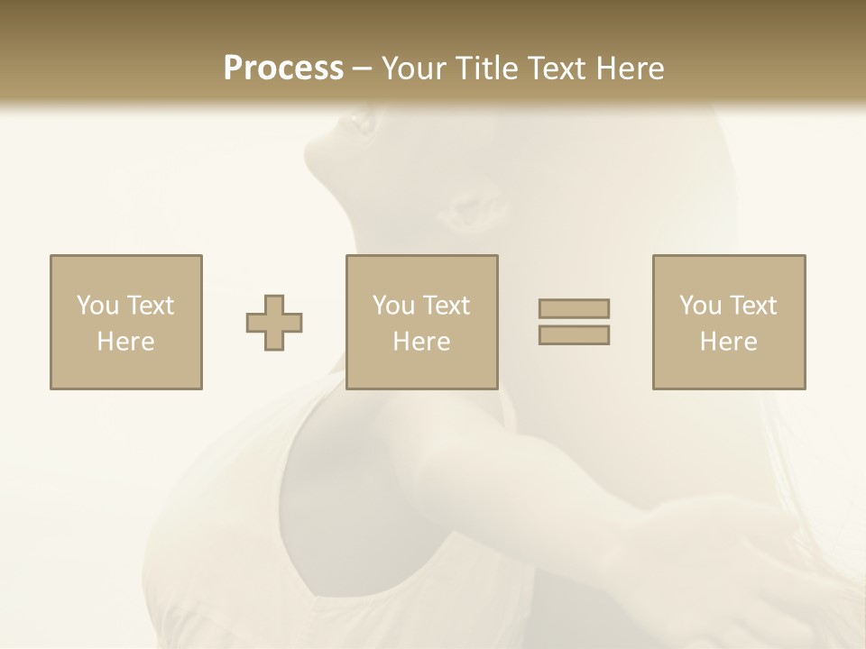 A Woman Is Looking Up At The Sky PowerPoint Template