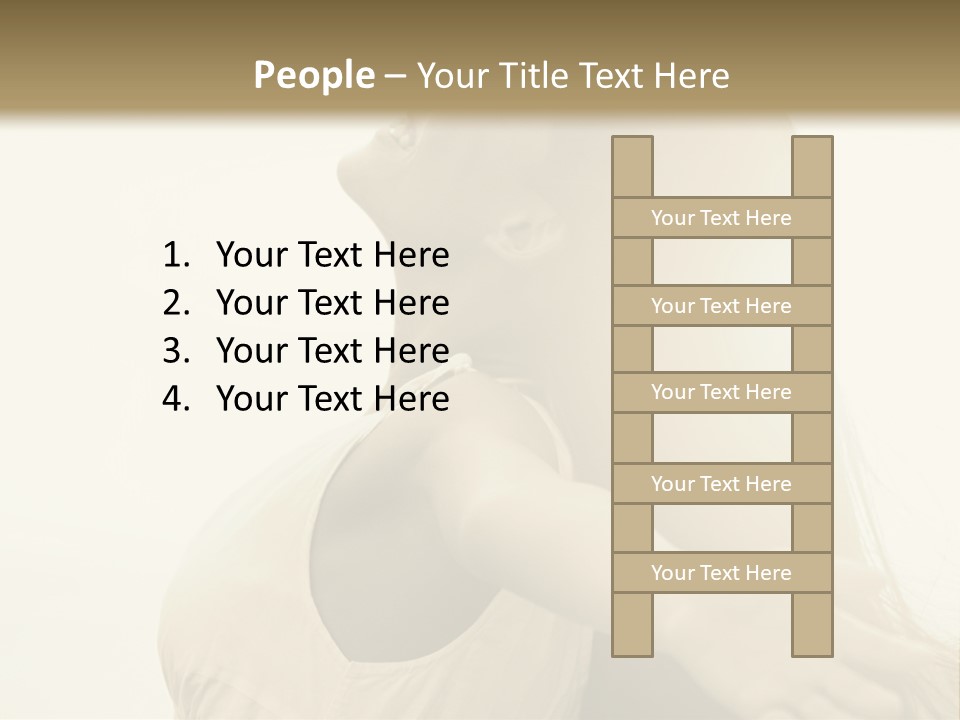 A Woman Is Looking Up At The Sky PowerPoint Template
