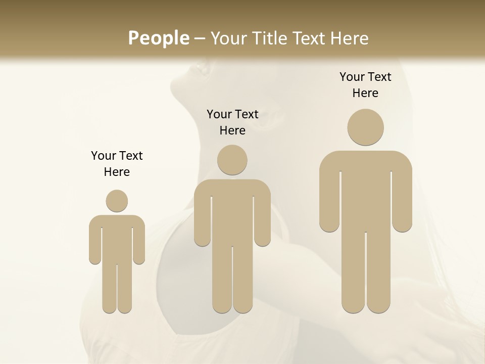 A Woman Is Looking Up At The Sky PowerPoint Template