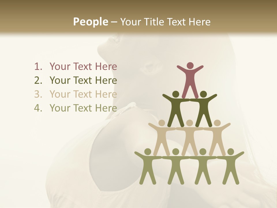 A Woman Is Looking Up At The Sky PowerPoint Template
