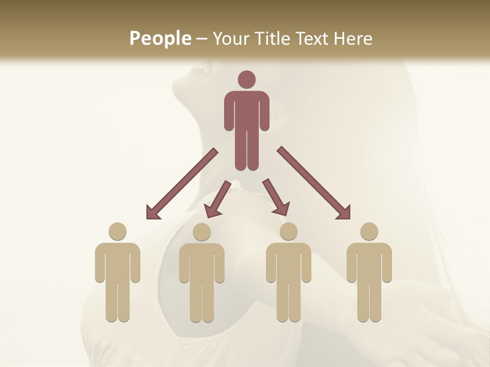 A Woman Is Looking Up At The Sky PowerPoint Template