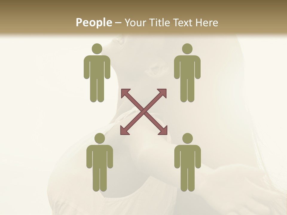 A Woman Is Looking Up At The Sky PowerPoint Template
