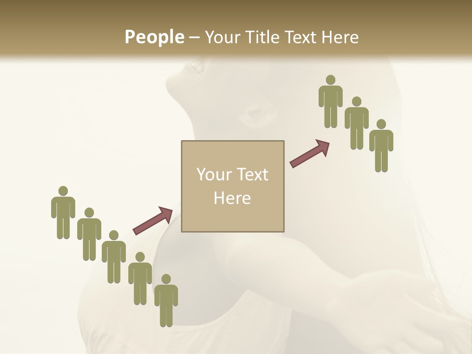 A Woman Is Looking Up At The Sky PowerPoint Template