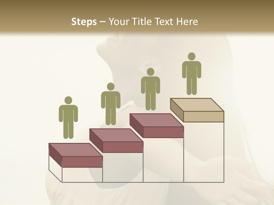 A Woman Is Looking Up At The Sky PowerPoint Template