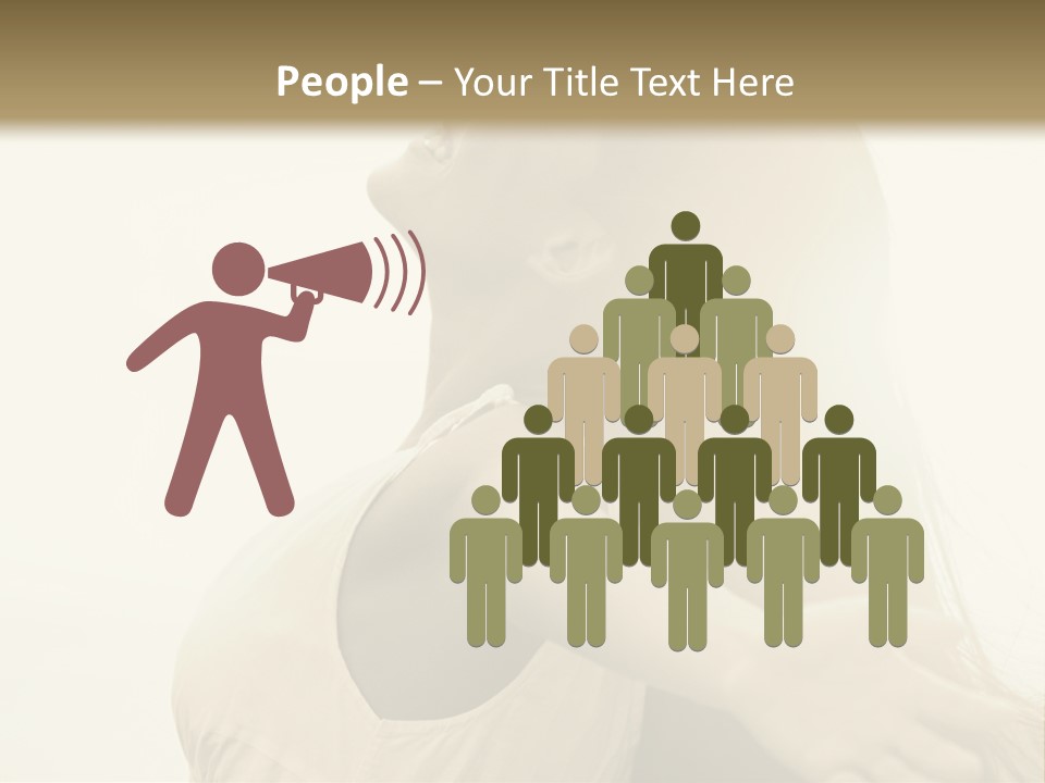 A Woman Is Looking Up At The Sky PowerPoint Template