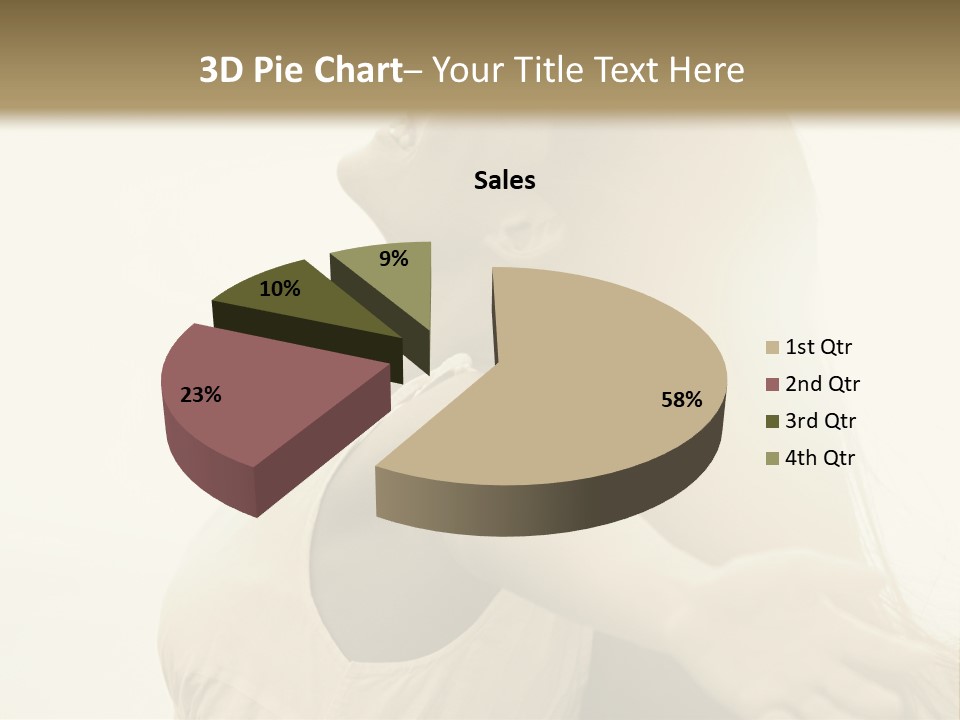 A Woman Is Looking Up At The Sky PowerPoint Template