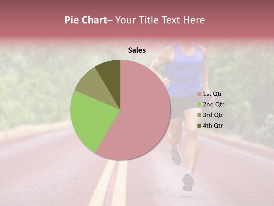 A Man Running Down A Road With Trees In The Background PowerPoint Template