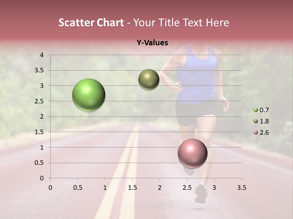 A Man Running Down A Road With Trees In The Background PowerPoint Template