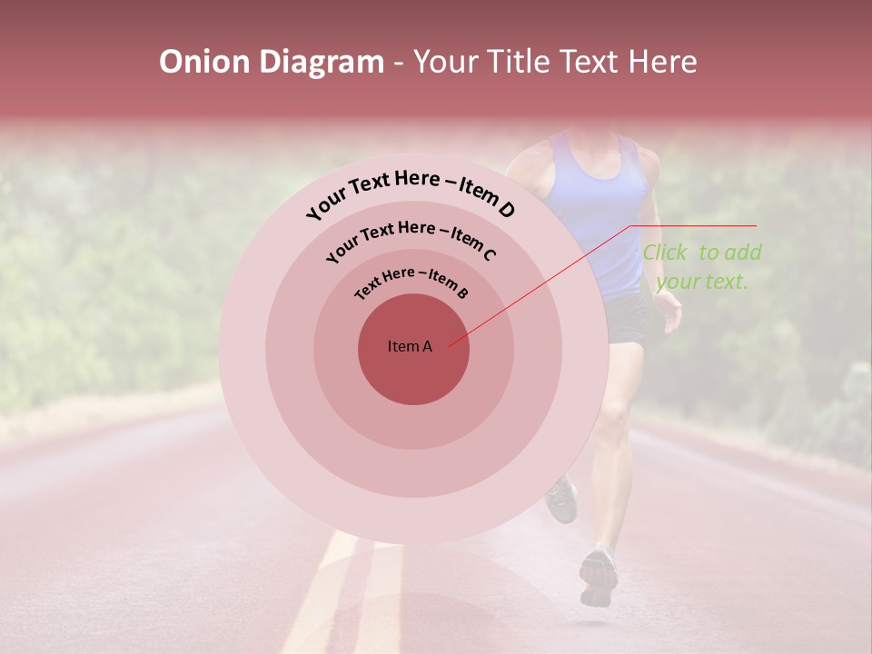 A Man Running Down A Road With Trees In The Background PowerPoint Template